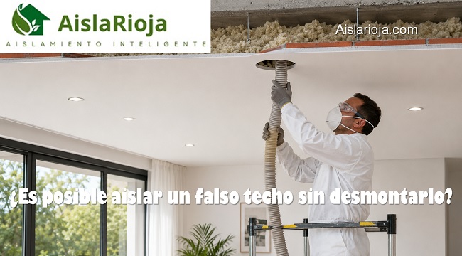 Es posible aislar un falso techo sin desmontarlo